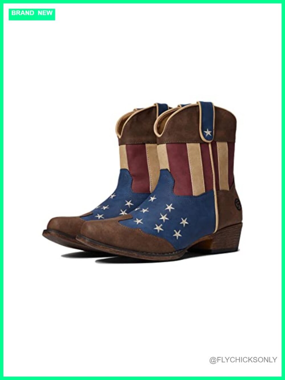 Roper Western Cowgirl Snip Toe Ankle Boots Faux Leather